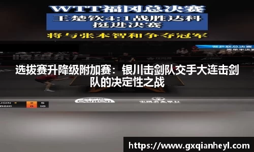 选拔赛升降级附加赛：银川击剑队交手大连击剑队的决定性之战